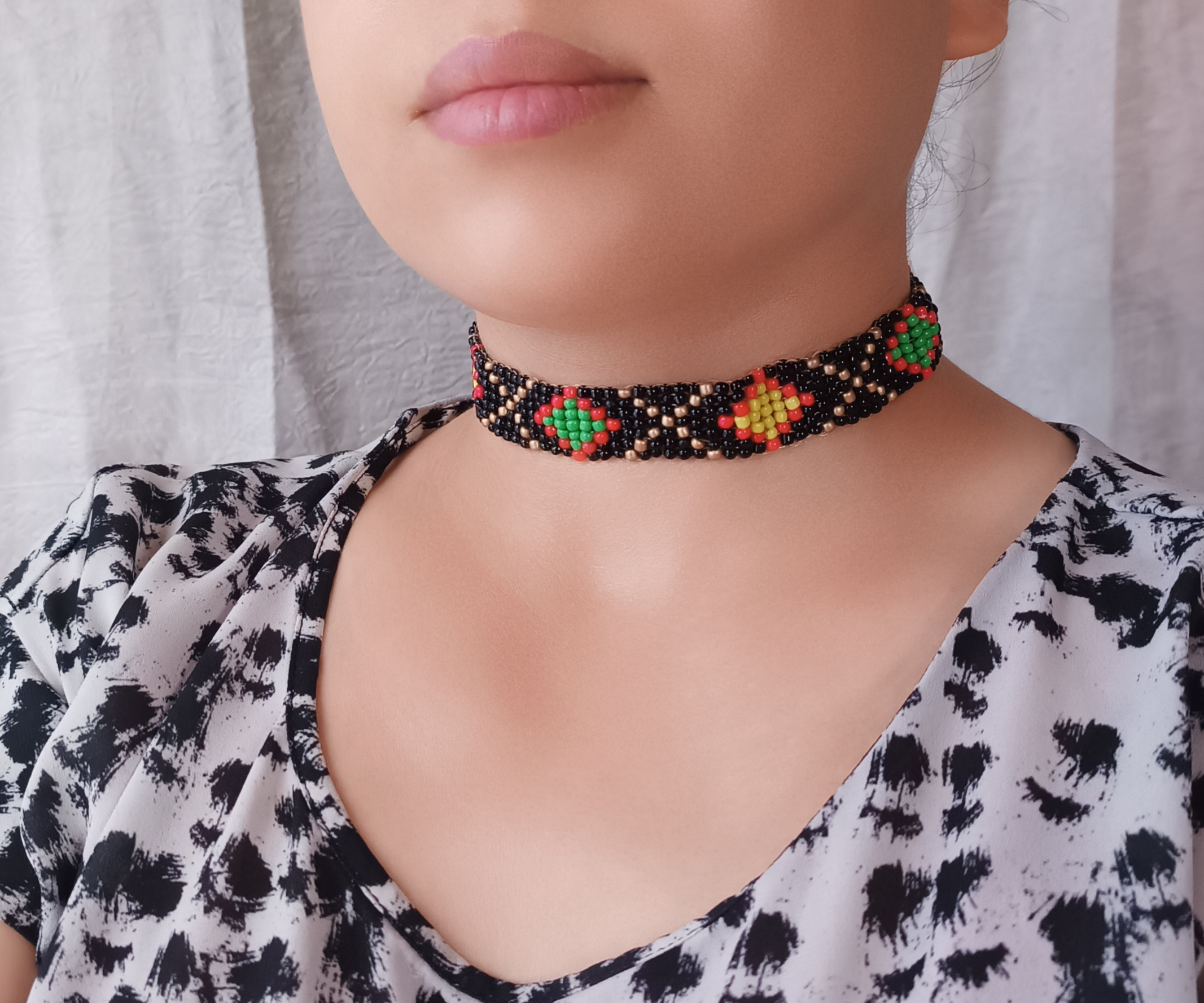 Handmade Amazigh Necklace – Moroccan Beaded Jewelry