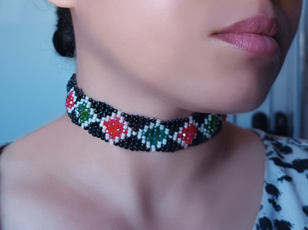 Handmade Amazigh Necklace – Moroccan Beaded Jewelry